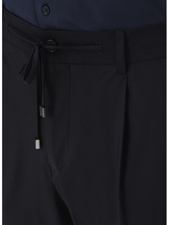 Pako Lorente Pako Lorente Spodnie garniturowe P24WF-6G-001 Granatowy Super Slim Fit
