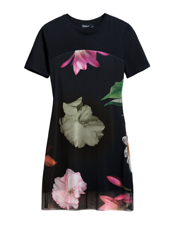 Desigual Desigual Kasdieninė suknelė Hamburgo 25SWVK14 Juoda Slim Fit