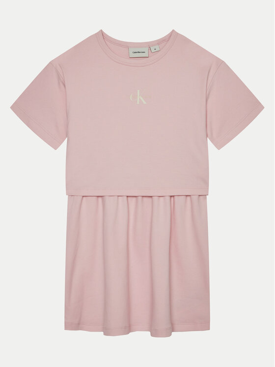 Calvin Klein Jeans Calvin Klein Jeans Ежедневна рокля IG0IG02770 Розов Relaxed Fit