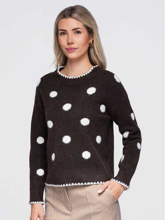 Ombre Ombre Svetr OW-SW-E0021 Hnědá Regular Fit