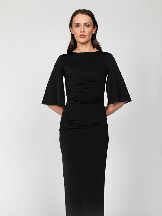 Nudyess Nudyess Sukienka codzienna Alshain Maxi Czarny Regular Fit