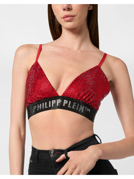 PHILIPP PLEIN PHILIPP PLEIN Biustonosz sportowy 26539 Bordowy