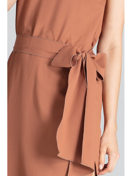 FIGL FIGL Sukienka M674 Brązowy Regular Fit