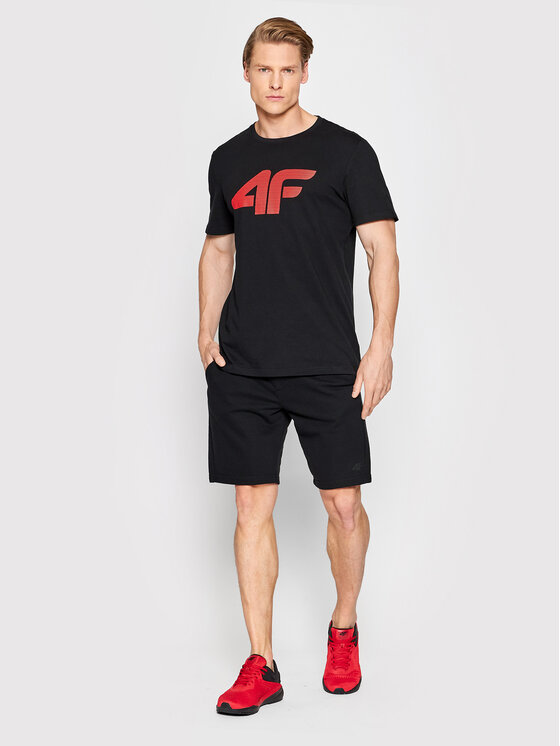 4F 4F T-Shirt H4L22-TSM353 Czarny Regular Fit