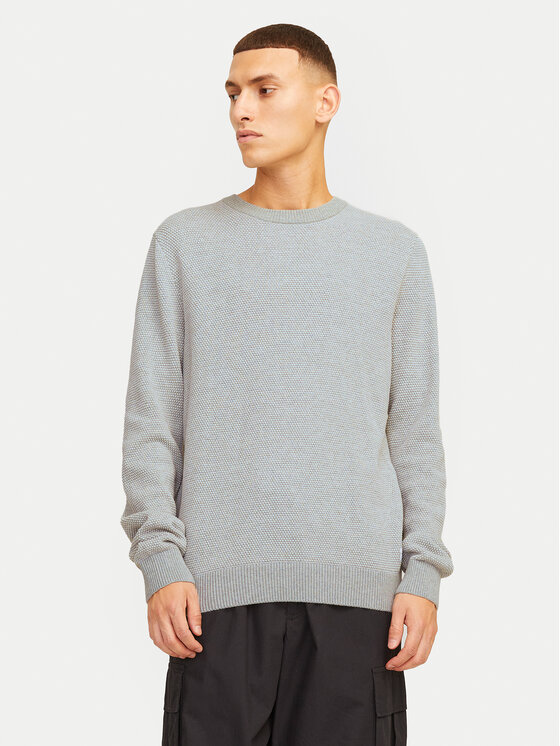 Jack & Jones Jack & Jones Pulover Globe 12258139 Gri Regular Fit