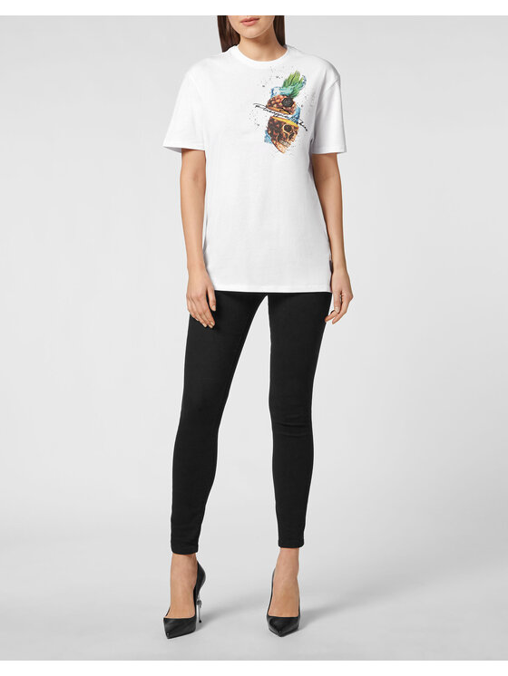 PHILIPP PLEIN PHILIPP PLEIN T-Shirt 4909 Biały Regular Fit