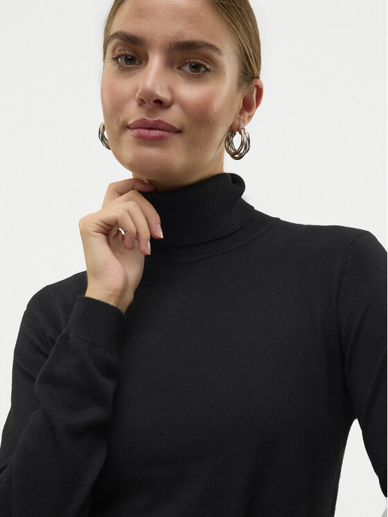 Vero Moda Vero Moda Bluză cu gât Iris 10320450 Negru Slim Fit