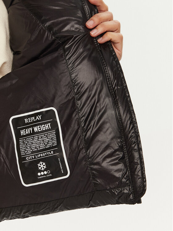 REPLAY REPLAY Ujjatlan W7856 .000.84988 Fekete Regular Fit