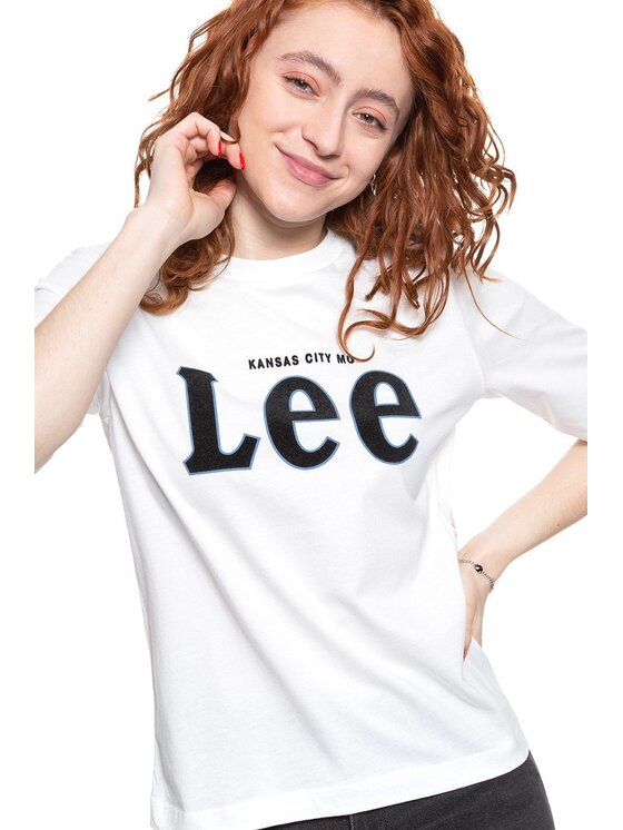 Lee Lee T-shirt TEE Bianco Regular Fit