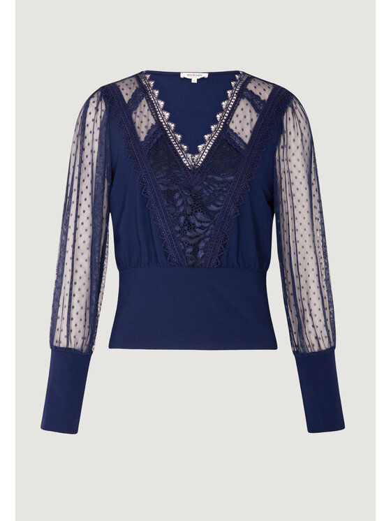 Morgan De Toi Morgan De Toi Longsleeve 251-TAGADO Blu Egg Fit