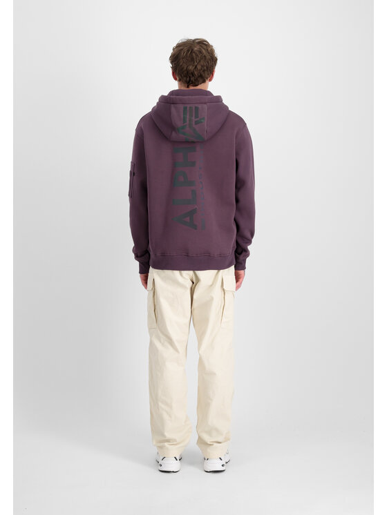 Alpha Industries Alpha Industries Bluza Back Print Rainbow Reflective Print Hoodie Fioletowy Regular Fit