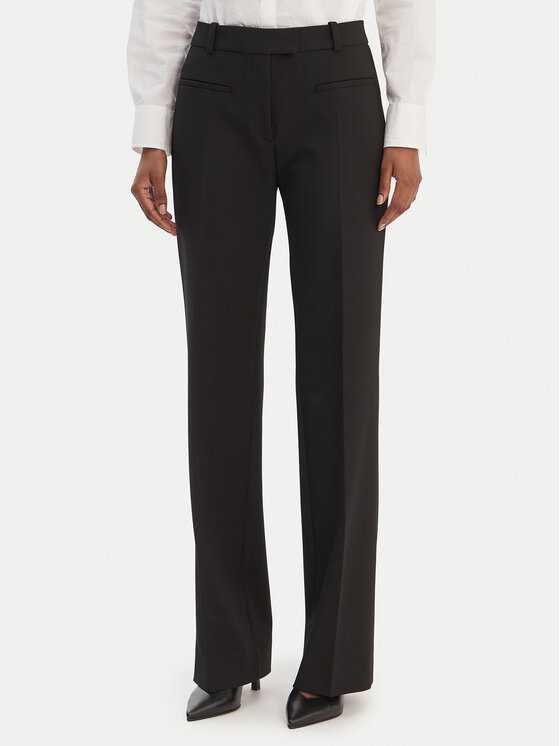 HUGO HUGO Bavlnené nohavice Hilayla 50555896 Čierna Slim Fit