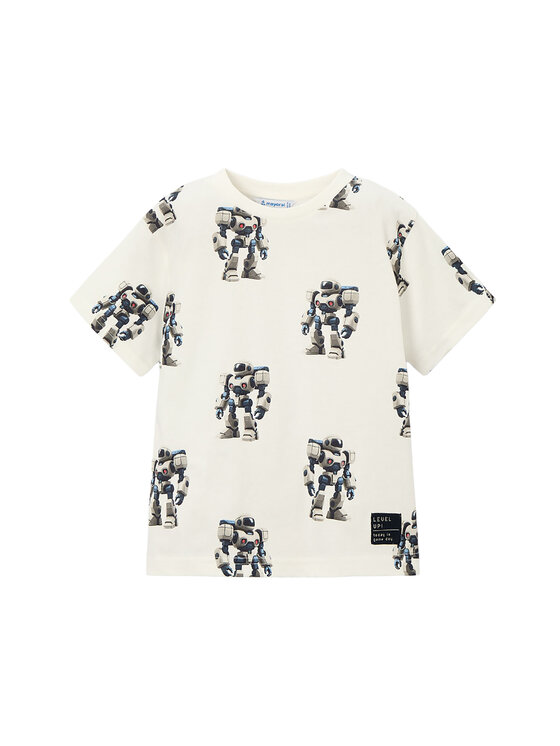 Mayoral Mayoral Tricou 3068 Alb Regular Fit