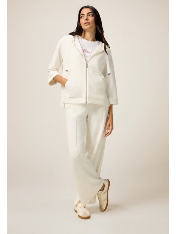 Oltre Oltre Felpa G955J004228N011 Bianco Baggy Fit