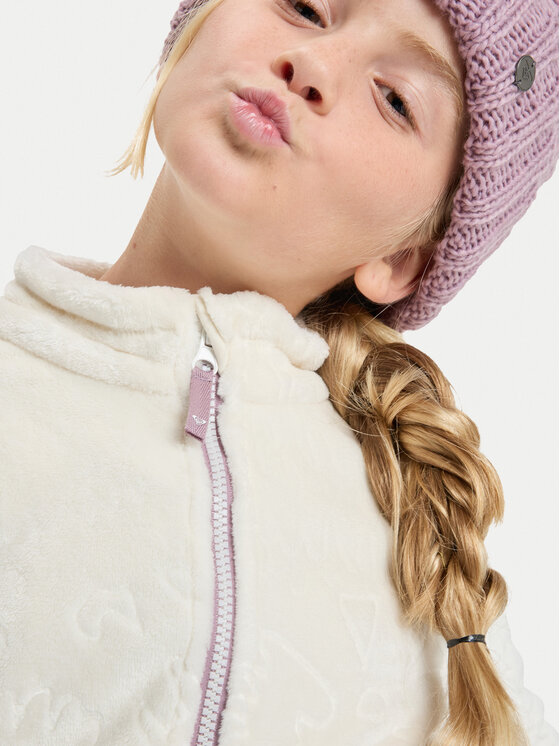 Roxy Roxy Fleecová mikina Igloo ERGFT04013 Bílá Slim Fit