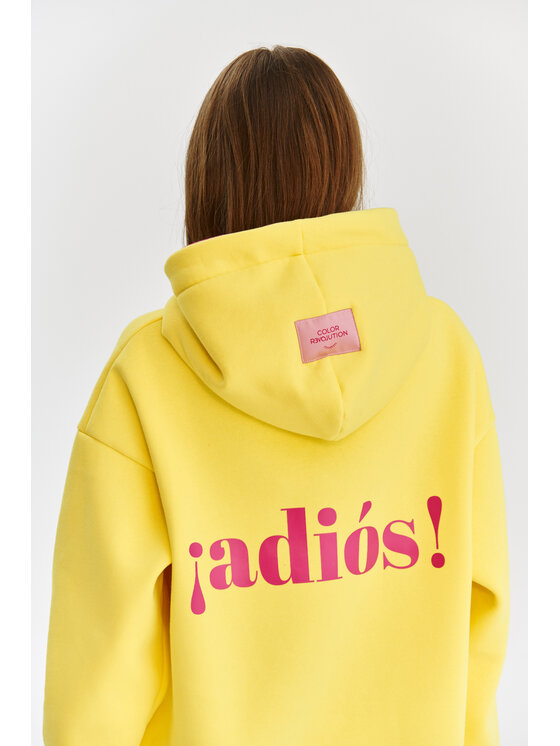 NAOKO NAOKO Bluza Hola Adios Żółty Oversize