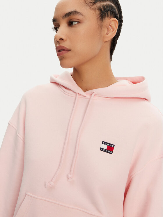 Tommy Jeans Tommy Jeans Majica dugih rukava Badge DW0DW19414 Ružičasta Boxy Fit