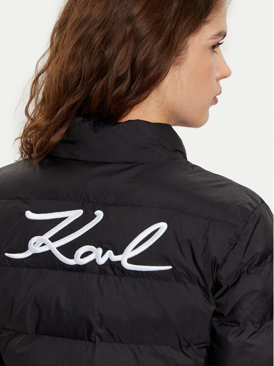 KARL LAGERFELD KARL LAGERFELD Pernata jakna 246W1513 Crna Slim Fit