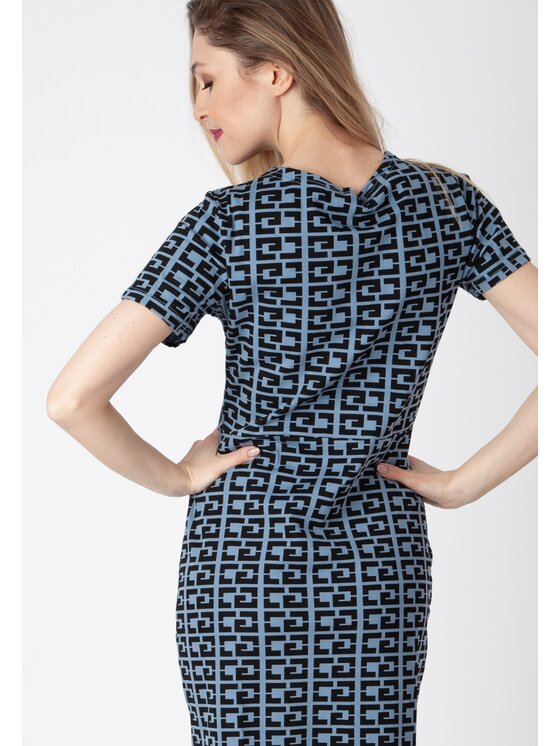 Perso Perso Každodenné šaty RBE224809F Tmavomodrá Regular Fit