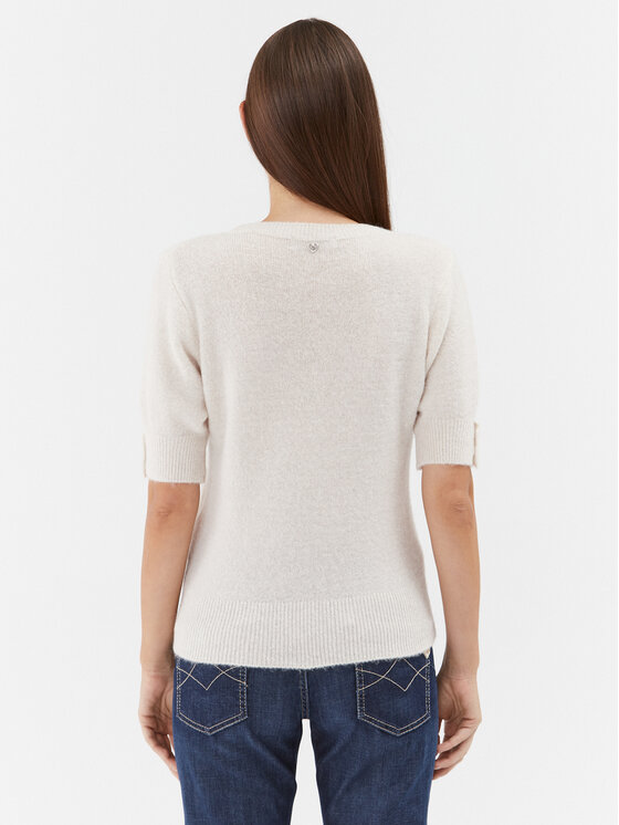 Please Please Πουλόβερ M734723507 Εκρού Regular Fit
