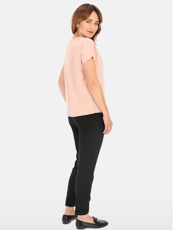 Perso Perso T-Shirt TCE246000F Różowy Regular Fit