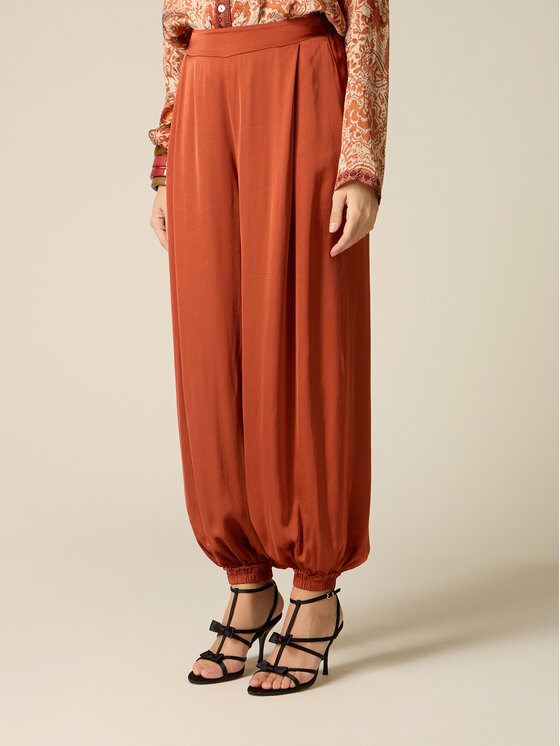 Oltre Oltre Pantaloni di tessuto P001J002649N022 Arancione Boy Fit