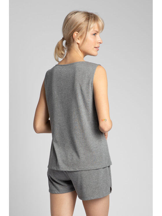 LaLupa LaLupa Bluzka LA015 Szary Comfortable Fit