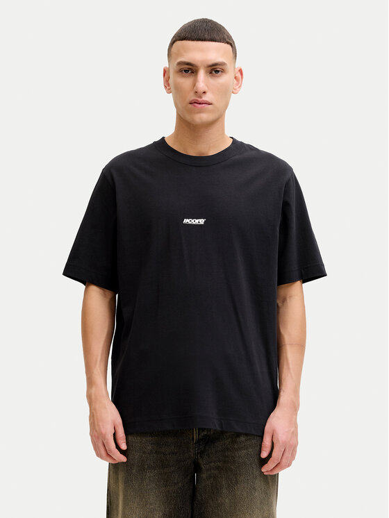 Jack & Jones Jack & Jones Tričko Club 12289842 Čierna Relaxed Fit