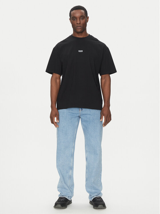 HUGO HUGO Тишърт Nalono 50509776 Черен Loose Fit