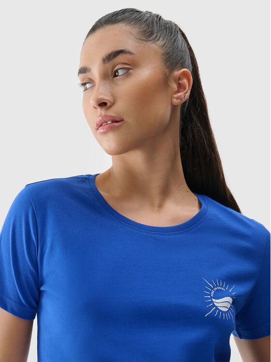 4F 4F T-Shirt 4FRSS24TTSHF2547-36S Niebieski Regular Fit