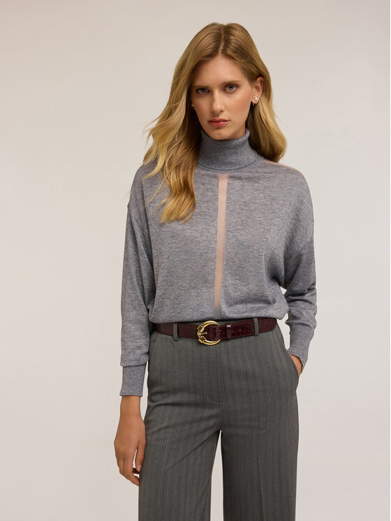 Motivi Motivi Cardigan M452W003552N013 Grigio Regular Fit