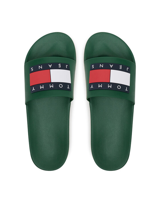 Tommy Jeans Tommy Jeans Şlapi Tommy Jeans Pool Slide Ess EM0EM01191 Verde