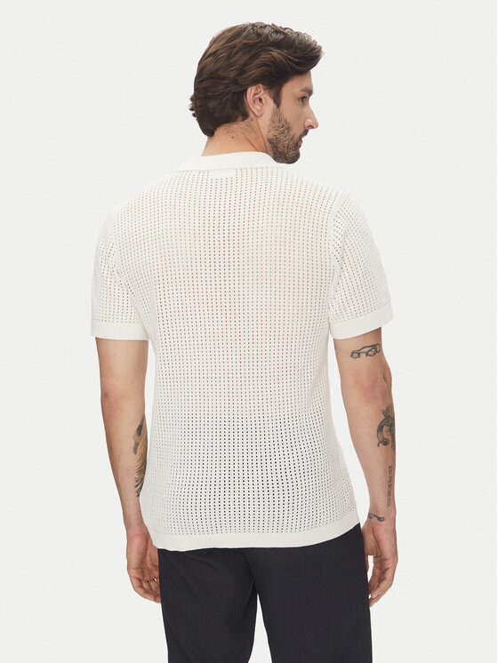 Lindbergh Lindbergh Polo 30-804126 Écru Relaxed Fit