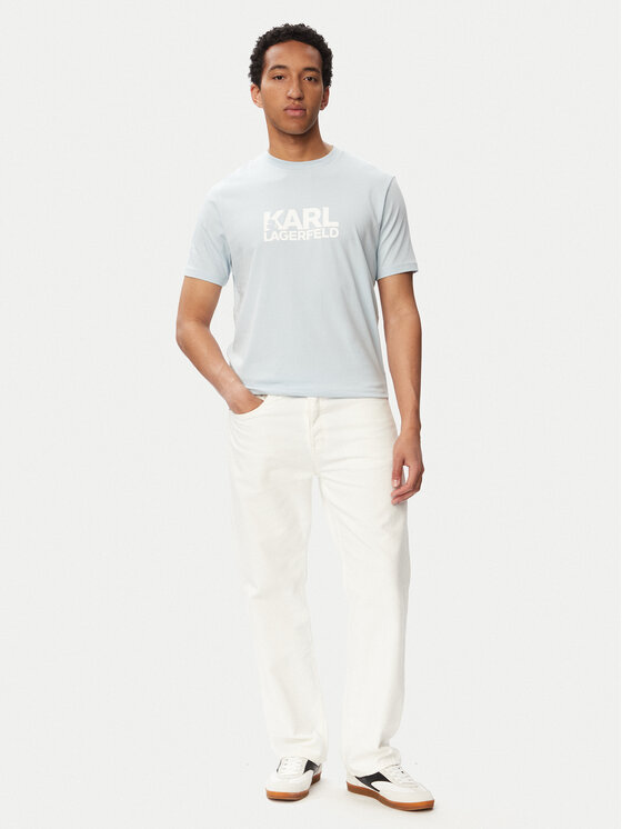 KARL LAGERFELD KARL LAGERFELD Póló 755780 563235 Világoskék Regular Fit
