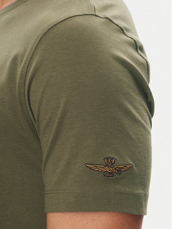 Aeronautica Militare Aeronautica Militare Marškinėliai 251TS2414J641 Chaki Regular Fit