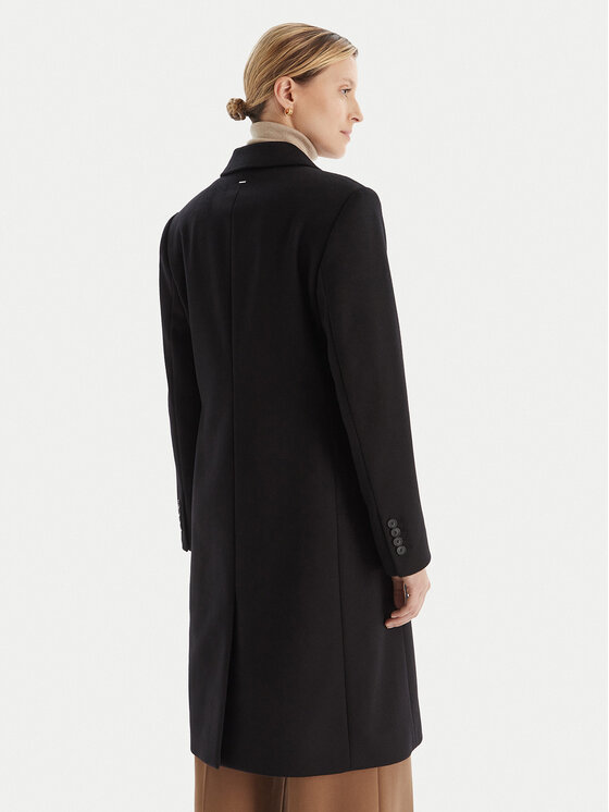 BOSS BOSS Vilnonis paltas Classin 50548371 Juoda Regular Fit