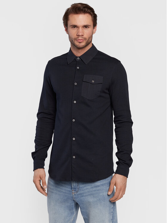 Petrol Industries Petrol Industries Särk M-3020-SIL411 Tumesinine Slim Fit