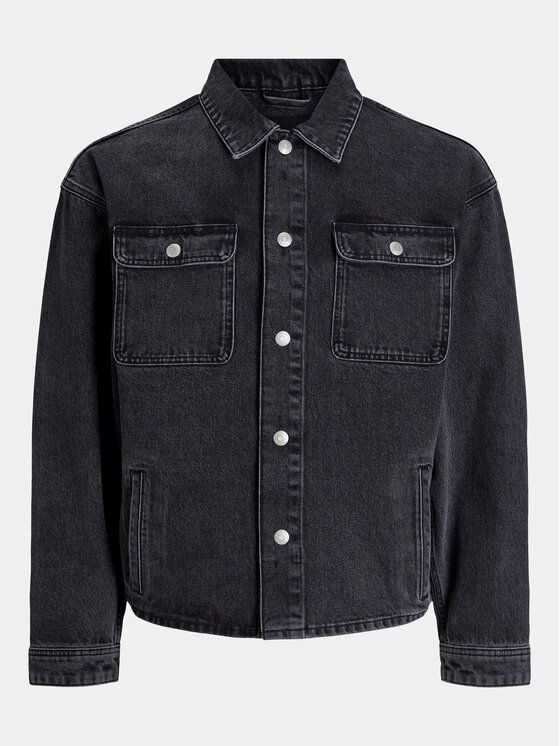 Jack & Jones Jack & Jones Τζιν μπουφάν Chase 12250089 Μαύρο Loose Fit
