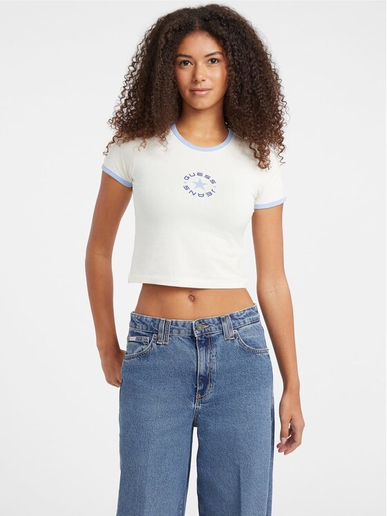 Guess Jeans Guess Jeans T-Shirt 178649 Béžová Classic Fit