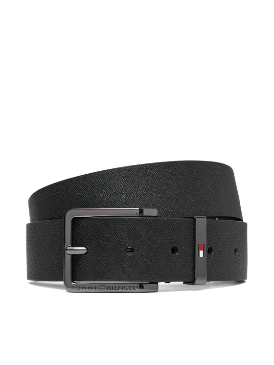 Tommy Hilfiger Tommy Hilfiger Pas Oliver Saffiano 3.5 AM0AM14573 Črna
