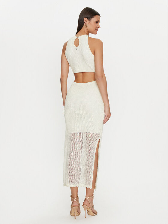 Guess Guess Rochie de vară W4YK50 Z37G0 Écru Regular Fit