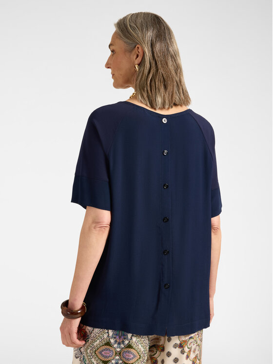 Elena Mirò Elena Mirò T-Shirt G047Z000731N034 Niebieski Regular Fit