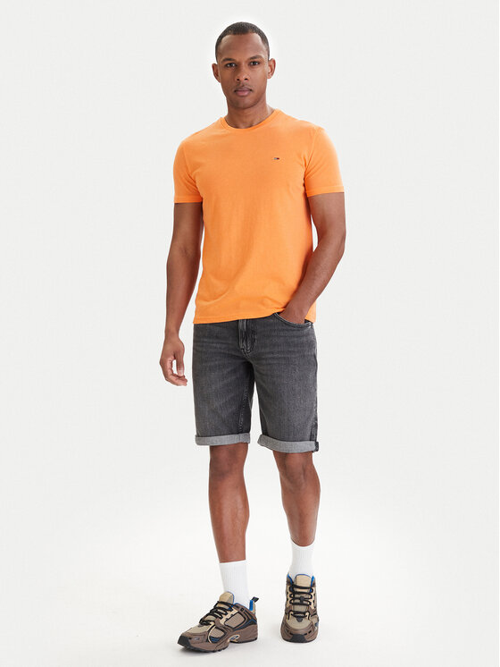 Tommy Jeans Tommy Jeans Marškinėliai DM0DM20363 Oranžinė Slim Fit
