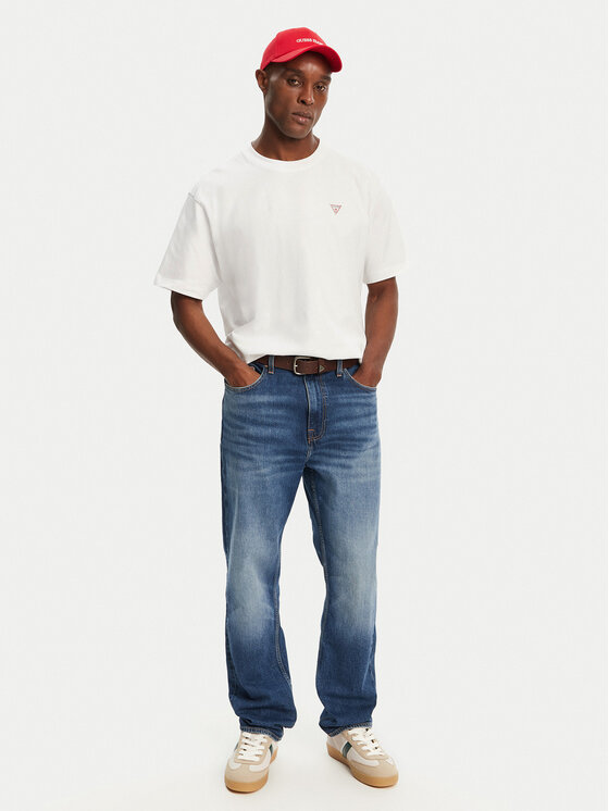 Guess Jeans Guess Jeans T-Shirt M4YI46 K8FQ4 Bílá Regular Fit