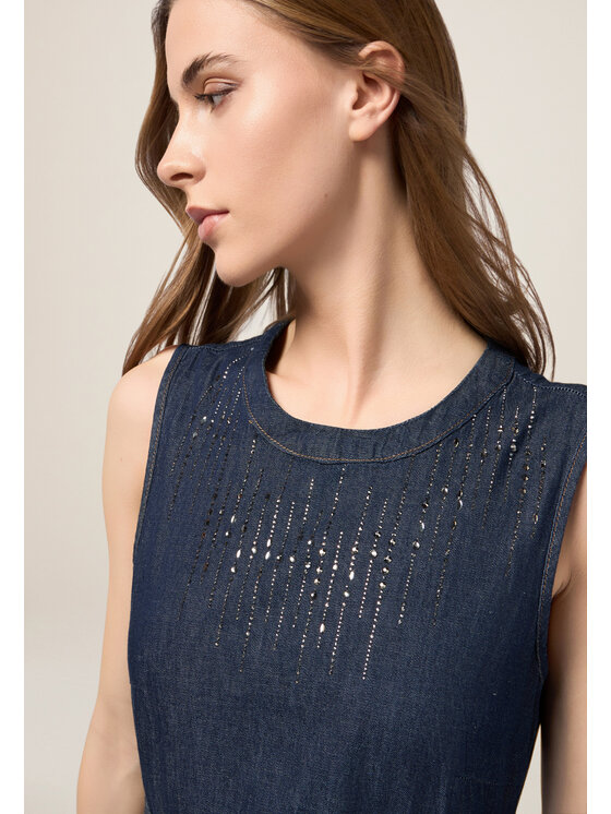 Oltre Oltre Vestito elegante 7306R004793N034 Blu A-Line Fit