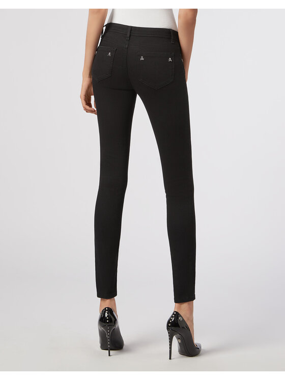 PHILIPP PLEIN PHILIPP PLEIN Jegginsy 30899 Czarny Jegging Fit