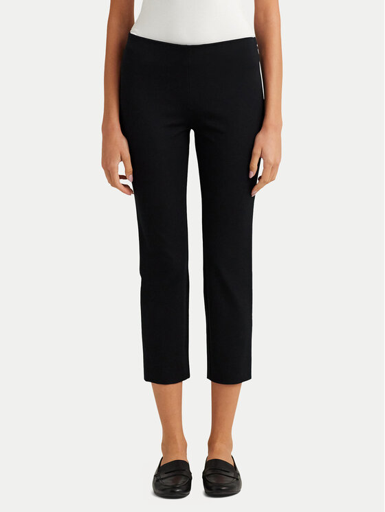 LAUREN RALPH LAUREN Pantaloni di tessuto Skinny Fit Streç Pantolon 200687713003 Nero Regular Fit, taglia : 6