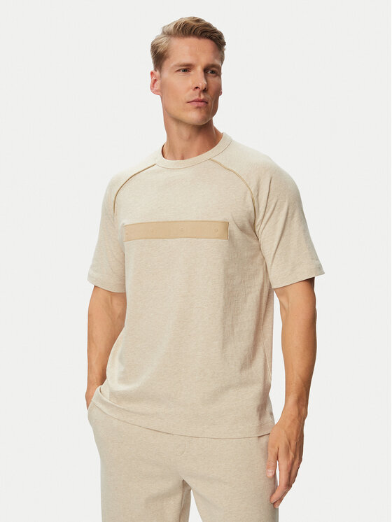 HUGO Tricou 50563112 Bej Regular Fit