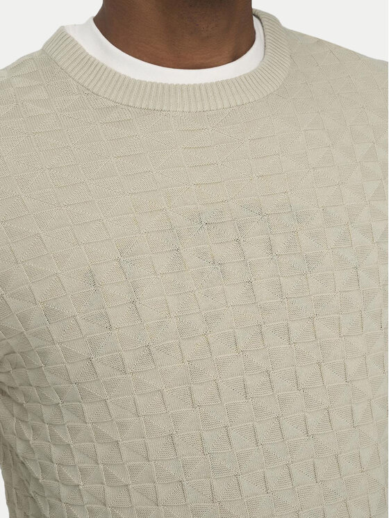 Only & Sons Only & Sons Sveter 22026559 Béžová Regular Fit