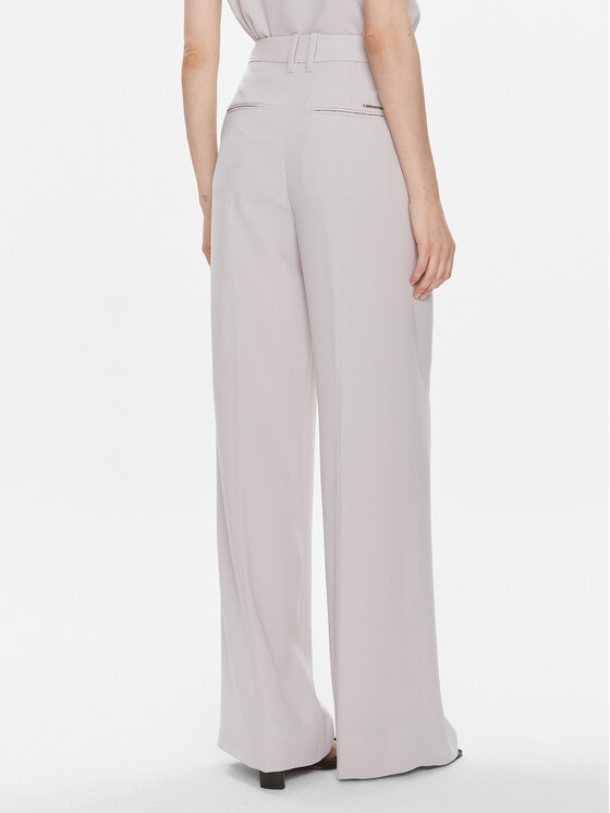 Calvin Klein Calvin Klein Auduma bikses K20K206774 Pelēks Wide Leg
